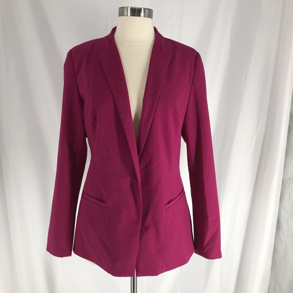 Laundry Shelli Segal raspberry Single Button Blazer SIZE 8